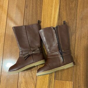 GAP Brown Kids Boots with Bow Accent